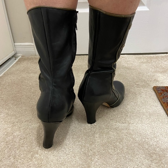 LA Designer Calleen Cordero Boots Black Leather Size 9 - Picture 6 of 7